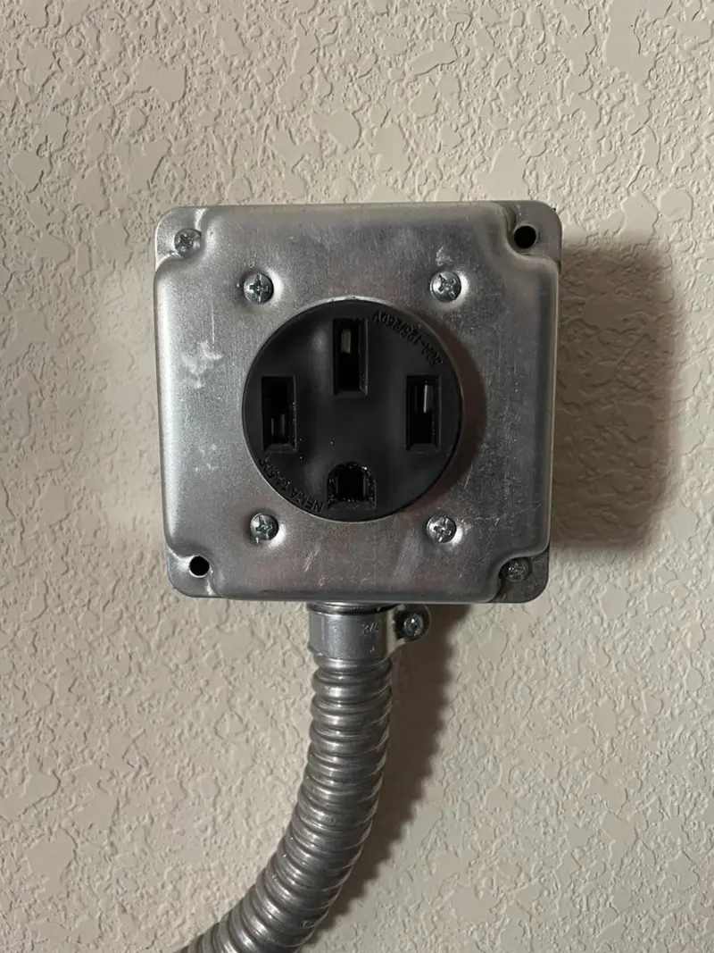 NEMA 14-50 outlet installed for Smart Home Electrical in Tri-City